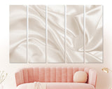 Smooth Silk Texture Canvas Print // Closeup Elegant Silk Luxury Cloth Texture Wall Art