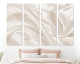 Smooth Silk Texture Canvas Print // Closeup Elegant Silk Luxury Cloth Texture Wall Art