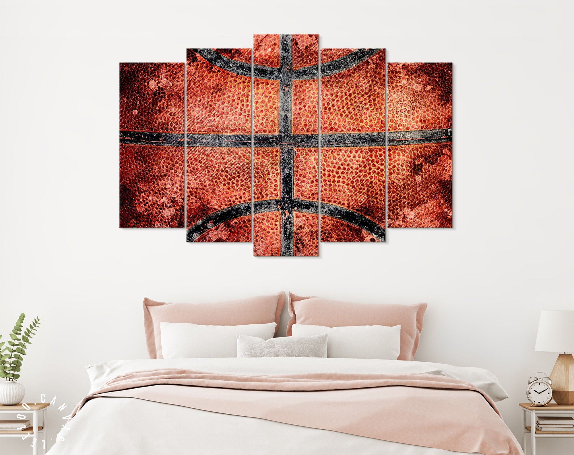 Basketball Canvas Print // Vintage Old Basketball Ball // Basketball Wall Art