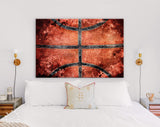 Basketball Canvas Print // Vintage Old Basketball Ball // Basketball Wall Art