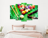 Billiard Canvas Print // Composition of Billiard // Billiard Club Wall Decor