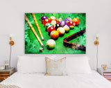 Billiard Canvas Print // Composition of Billiard // Billiard Club Wall Decor