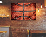 Basketball Canvas Print // Vintage Old Basketball Ball // Basketball Wall Art