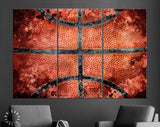 Basketball Canvas Print // Vintage Old Basketball Ball // Basketball Wall Art