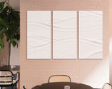 White Wave Canvas Print // Closeup Neutral Plaster Texture Wall Art // Light Modern Abstract Wall Decor