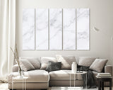 White Marble Canvas Print // Closeup White Marble Texture Canvas Wall Decor