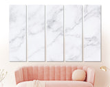 White Marble Canvas Print // Closeup White Marble Texture Canvas Wall Decor