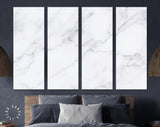 White Marble Canvas Print // Closeup White Marble Texture Canvas Wall Decor