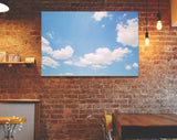 Blue Sky and Clouds Canvas Print // Blue Sky with White Cloud Landscape Wall Art