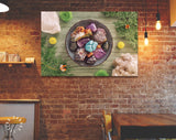 Stones Collection Canvas Print // Stones of Imbolc with Smoky Quartz and Greenery Wall Art