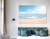 Seascape Canvas Print // Waves on the Beach Wall Art