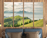 Mountain View Canvas Print // Beautiful view on Lake Lucerne, Mount Pilatus and Swiss Alps from top of Rigi Kulm Wall Art