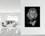 Lion Canvas Print // Office Wall Decor // Motivational Modern Art