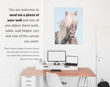 Blonde Horse Canvas Print // Portrait Of A Blonde Horse Wall Art