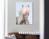 Blonde Horse Canvas Print // Portrait Of A Blonde Horse Wall Art