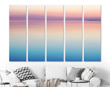 Calm Sea Sunset Canvas Print // Landscape Sunset On The Salt Water Lake Wall Art