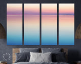 Calm Sea Sunset Canvas Print // Landscape Sunset On The Salt Water Lake Wall Art