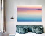 Calm Sea Sunset Canvas Print // Landscape Sunset On The Salt Water Lake Wall Art