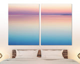 Calm Sea Sunset Canvas Print // Landscape Sunset On The Salt Water Lake Wall Art