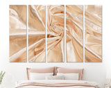 Gold Fabric Texture Canvas Print // Closeup Elegant Luxury Cloth Texture Wall Art