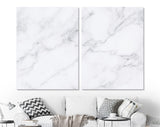 White Marble Canvas Print // Closeup White Marble Texture Canvas Wall Decor