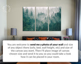 Misty Forest Canvas Print // Misty Mountain Landscape Wall Art