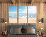 Seascape Canvas Print // Waves on the Beach Wall Art