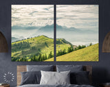 Mountain View Canvas Print // Beautiful view on Lake Lucerne, Mount Pilatus and Swiss Alps from top of Rigi Kulm Wall Art