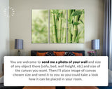 Bamboo Canvas Print // Beautiful Green Bamboo Stems Wall Art