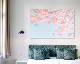 Cherry Blossom Canvas Print // Beautiful Sakura Flower Wall Art