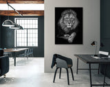 Lion Canvas Print // Office Wall Decor // Motivational Modern Art