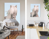 Blonde Horse Canvas Print // Portrait Of A Blonde Horse Wall Art