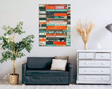 Books Canvas Wall Art // Piles of Books Canvas Print