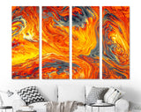 Lava Flow // Fluid Art Canvas Print // Acrylic Painting Wall Decor // Acrylic Flow Painting Printed on Canvas