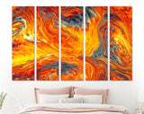 Lava Flow // Fluid Art Canvas Print // Acrylic Painting Wall Decor // Acrylic Flow Painting Printed on Canvas