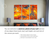 Lava Flow // Fluid Art Canvas Print // Acrylic Painting Wall Decor // Acrylic Flow Painting Printed on Canvas