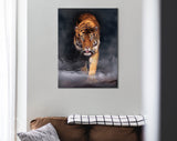 Crouching Tiger Canvas Print // Tiger In The Shadows