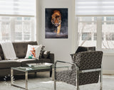 Crouching Tiger Canvas Print // Tiger In The Shadows