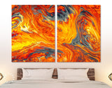 Lava Flow // Fluid Art Canvas Print // Acrylic Painting Wall Decor // Acrylic Flow Painting Printed on Canvas