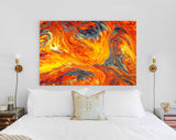 Lava Flow // Fluid Art Canvas Print // Acrylic Painting Wall Decor // Acrylic Flow Painting Printed on Canvas