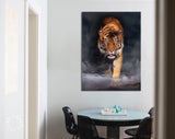 Crouching Tiger Canvas Print // Tiger In The Shadows