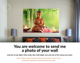 Buddha Canvas Print // Buddha Statue With Candles // Canvas Wall Art