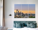 Seattle Sunrise Canvas Print // Seattle Sunrise and Mount Rainier // Wall Art