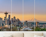 Seattle Sunrise Canvas Print // Seattle Sunrise and Mount Rainier // Wall Art