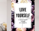 Love Yourself Canvas Print // Love Yourself As Much As You Love Toxic Men With A Good Dick // Canvas Wall Decor