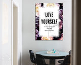 Love Yourself Canvas Print // Love Yourself As Much As You Love Toxic Men With A Good Dick // Canvas Wall Decor