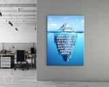 Success Is An Iceberg Canvas Print // The Iceberg Theory of Success // Office Wall Decor // Motivational Modern Art