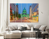 Belfast Canvas Print // The Belfast City Hall at Donegall Square in Belfast Northern Ireland at Night