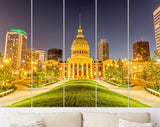 St Louis Canvas Print // Old Courthouse in St. Louis Missouri at Night