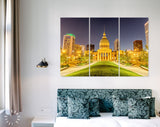 St Louis Canvas Print // Old Courthouse in St. Louis Missouri at Night